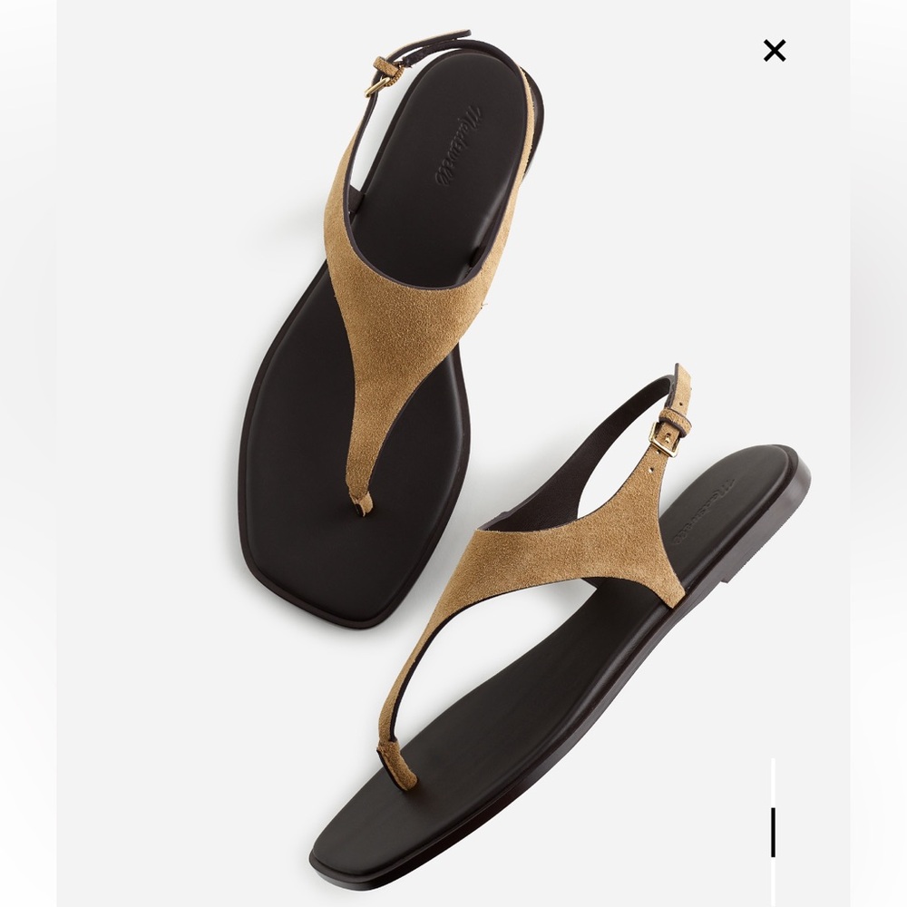 Madewell | The Kira Covered Thong Sandal | Tawny Khaki